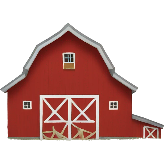 red barn emoji