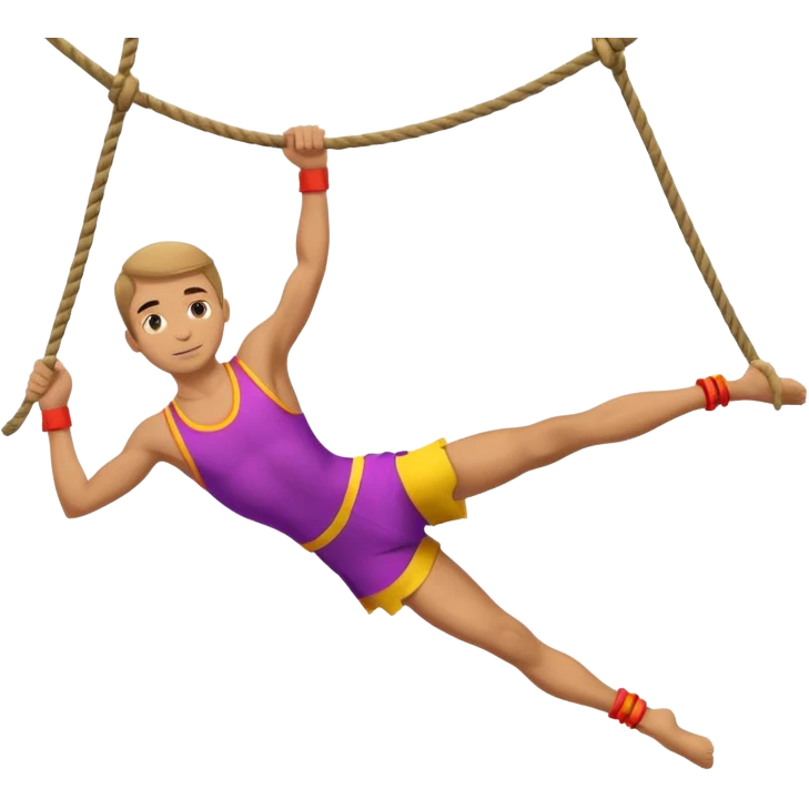 Acrobat – Slim performer mid-flip or balancing on rope emoji
