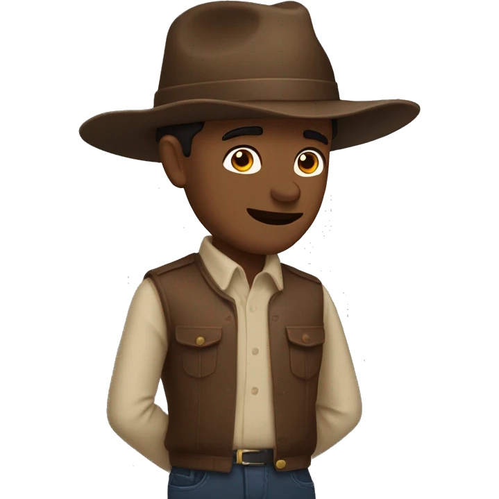 A brown guy Tipping his hat emoji