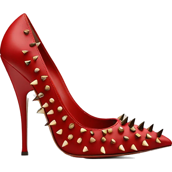 VALENTINO red-go PLATFORM PUMP spikes emoji