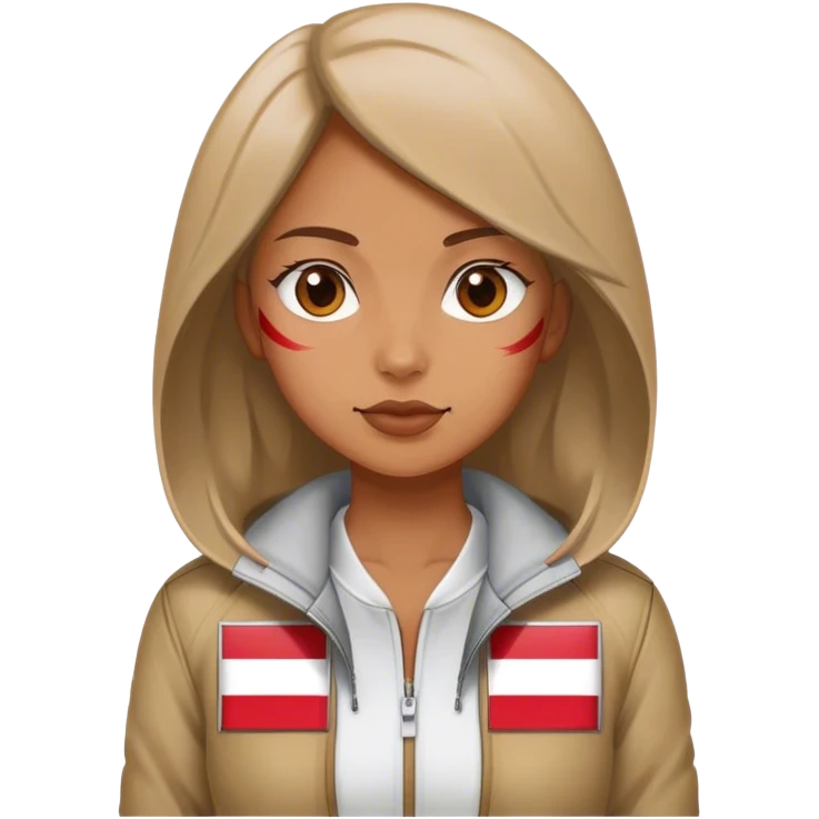 woman jacket with poland flag emoji