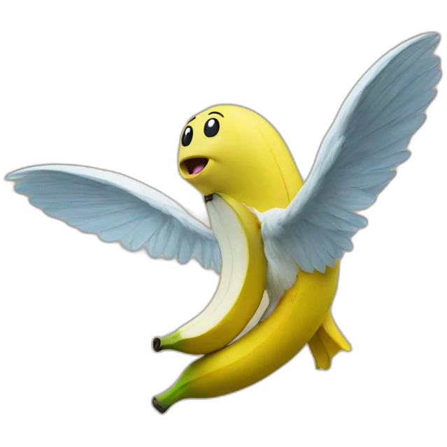 A flying banana  emoji