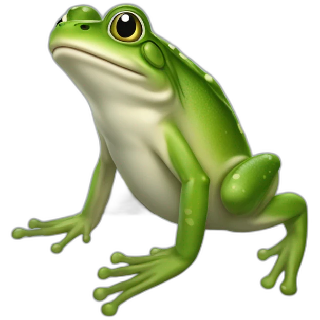 Une grenouille  sur un dauphin emoji