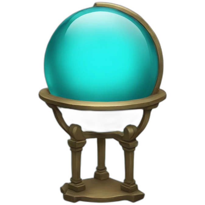 Cyan crystal ball emoji