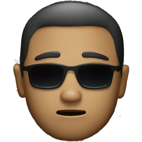 man with sunglasses crying emoji