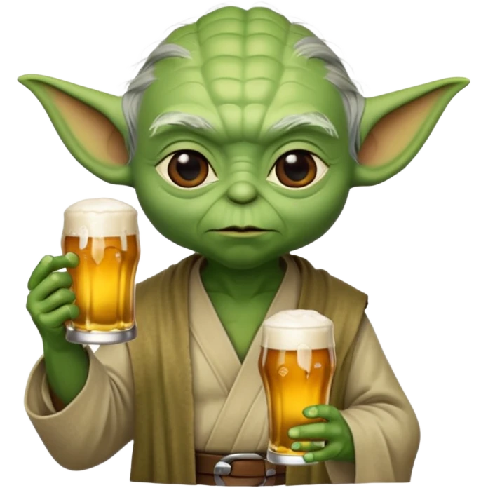 Yoda une bière à la main emoji