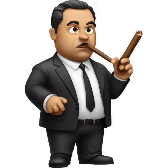 fat crime boss with cigar emoji