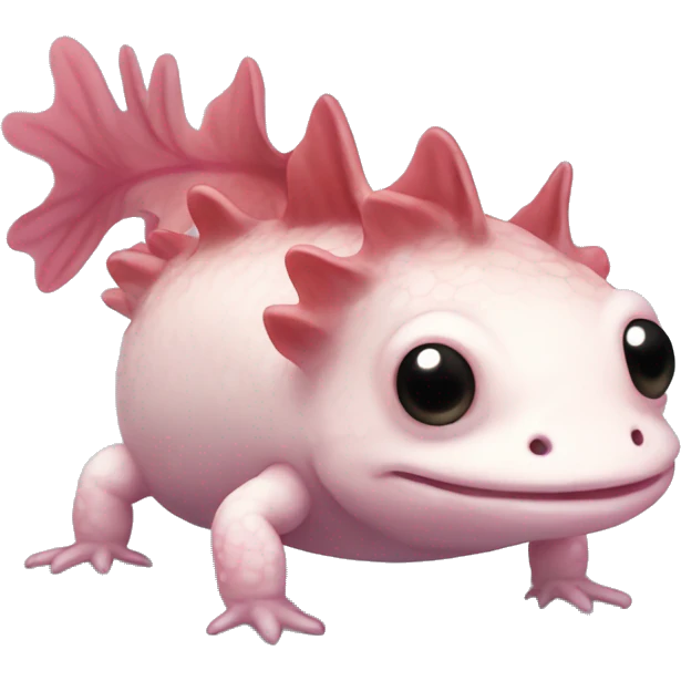 An axolotl looking cute emoji