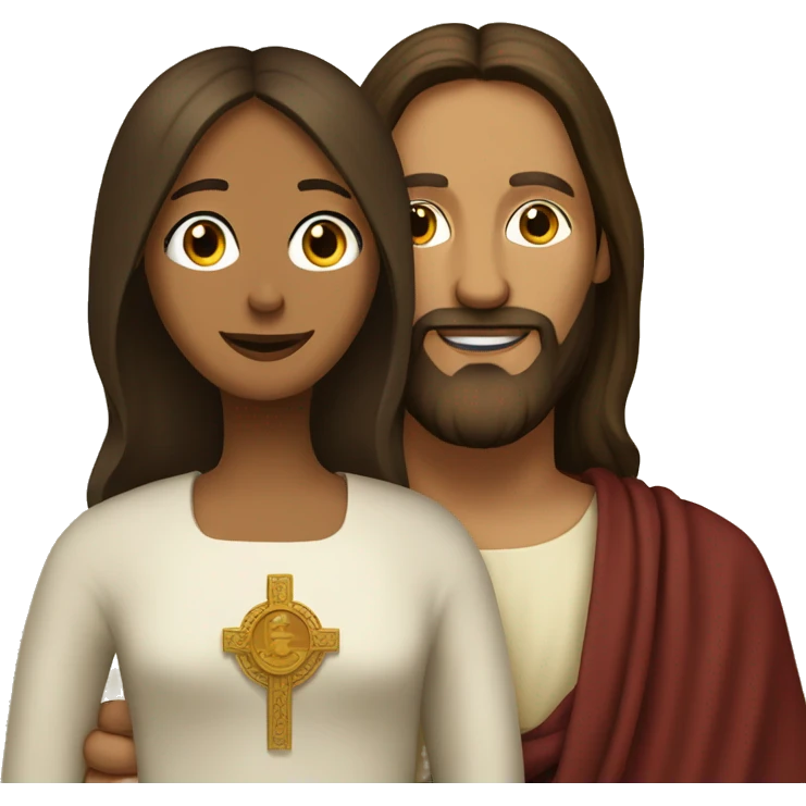 Jesus with Dalia lama  emoji