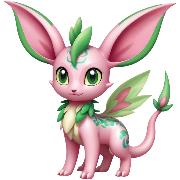 Shiny Exotic Cute Adorable Majestic Ethereal Sparkly Flygon-Sylveon-Leafeon-Shaymin-Hybrid-Creature with pattern-markings emoji
