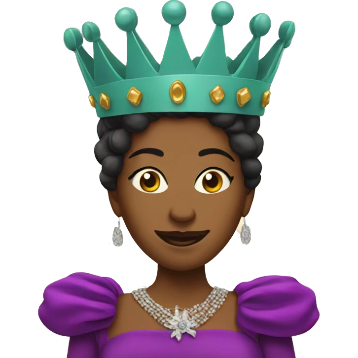queen with funny mask emoji