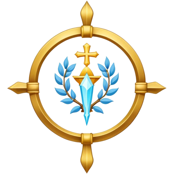 Apostle's emblem with a touch of light blue emoji