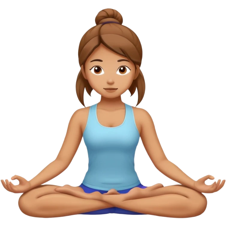 girl do yoga and keep calm emoji
