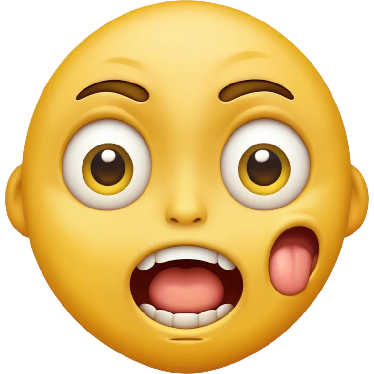 Yellow emoji choking it self/ cring emoji