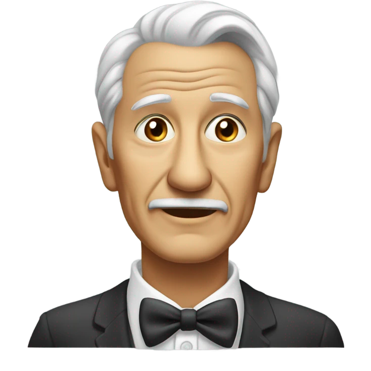 stylish old male portrait with earrings  emoji