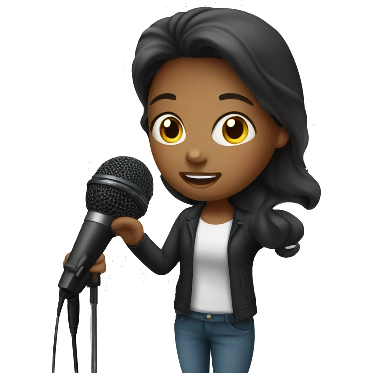 Girl with microphone  emoji