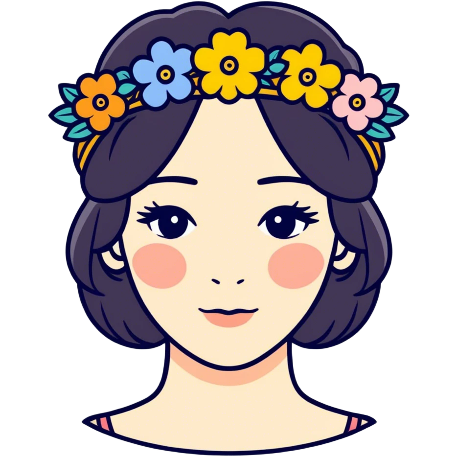 Female flower emoji