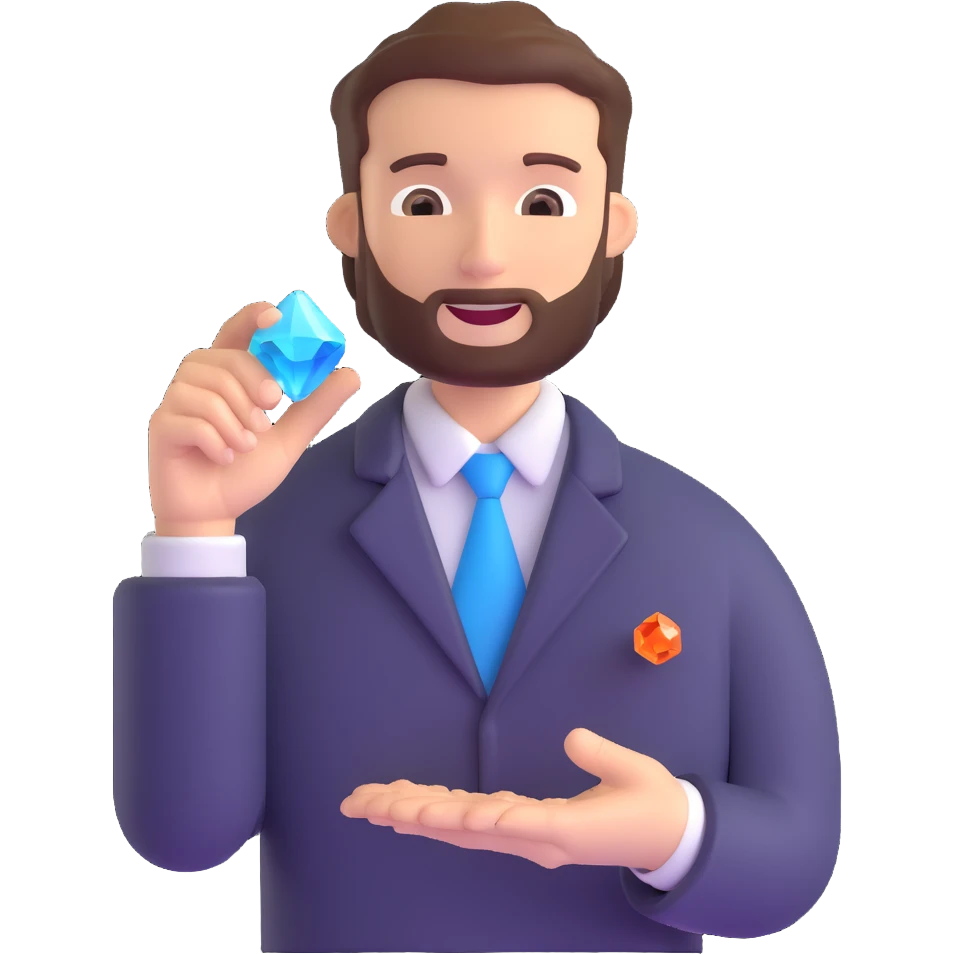 chiropractor with healing crystal minerals emoji