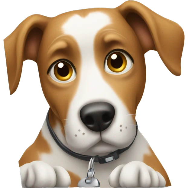 dog working at computer desk emoji