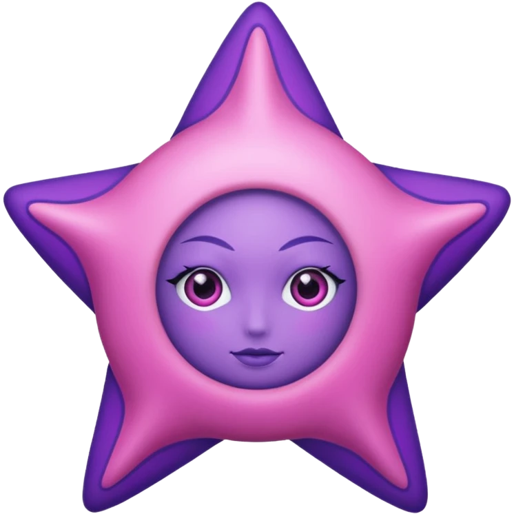 starro pink and purple with one round eye emoji