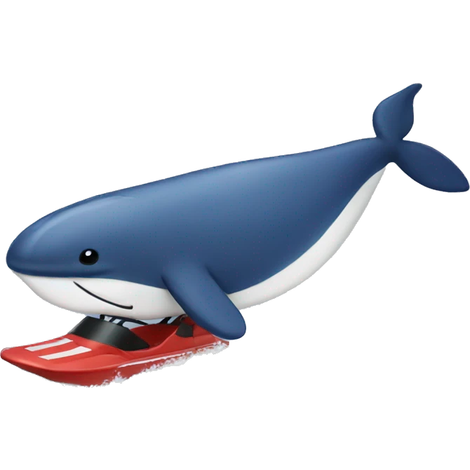 Whale water ski emoji
