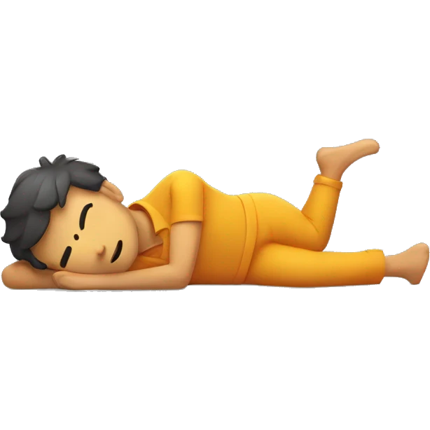 character lying with arms to the side emoji