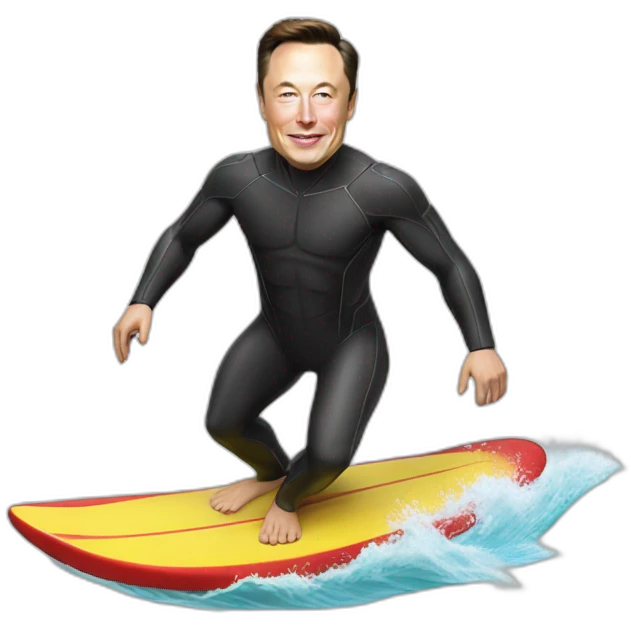 Elon musk surfing emoji