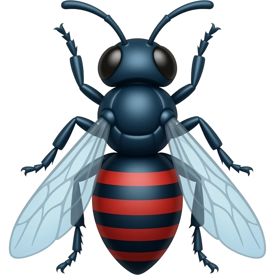 Make blue and red hornet emoji