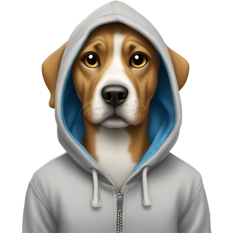 Dog waring a hoodie  emoji