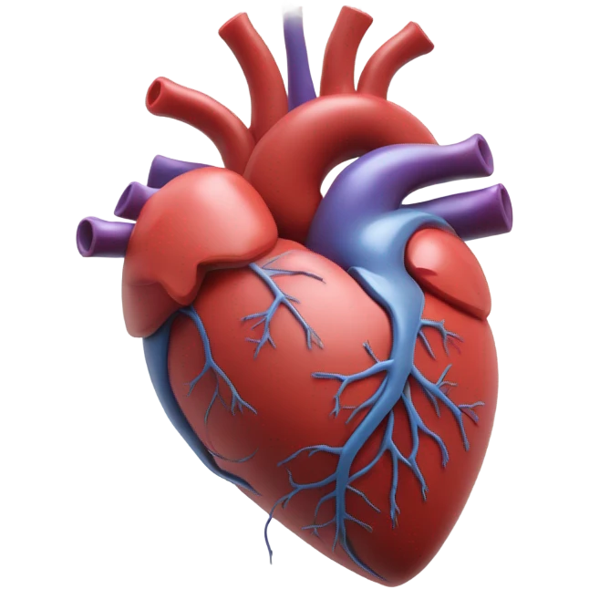Heart with arteries and veins emoji