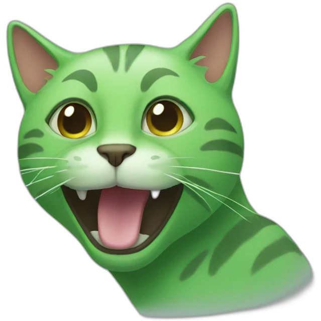 Green cat emoji