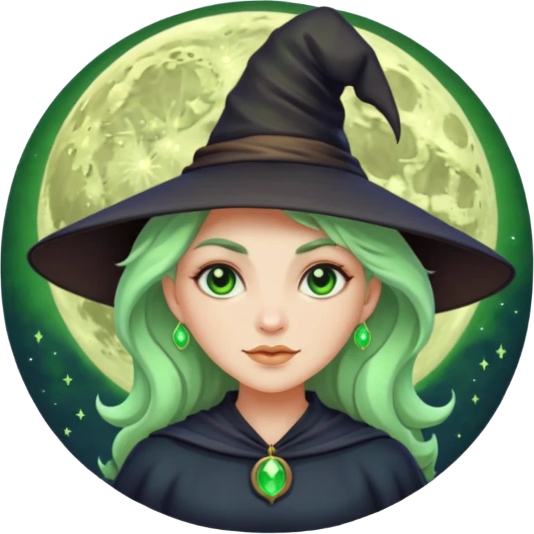 I want the moon to be a witch emoji