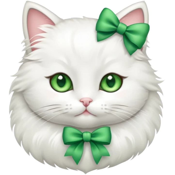 cute kitty with a bow emoji