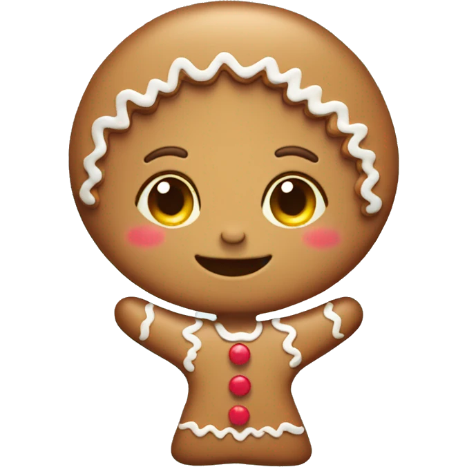Cute gingerbread woman cookie  emoji