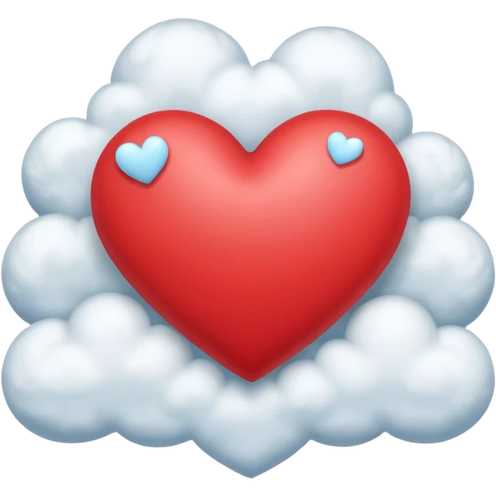 Heart on clouds emoji