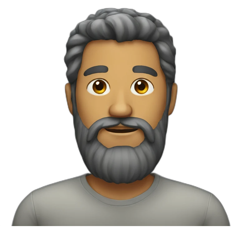 Bearded man emoji
