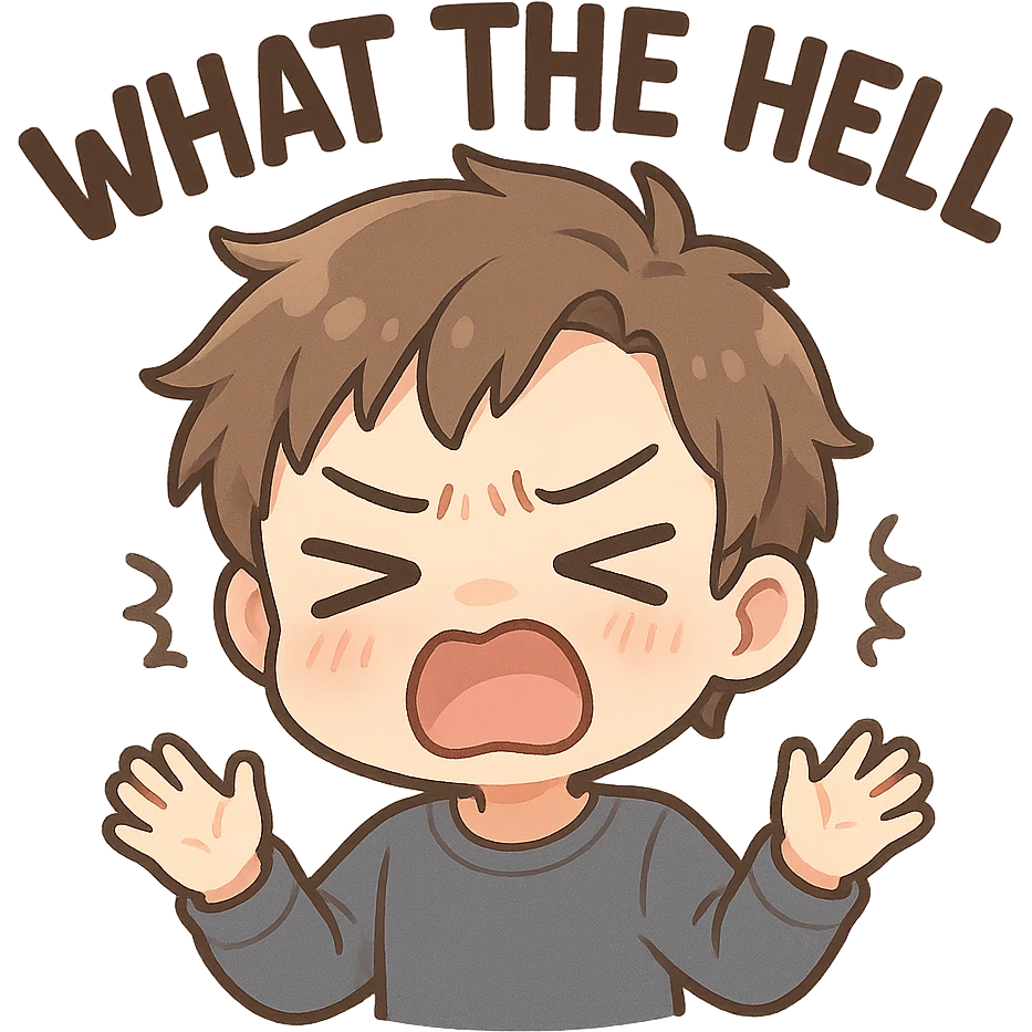 What the hell text remove background emoji