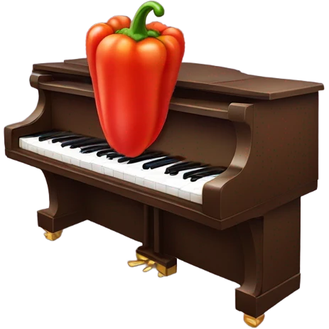 https://www.emojis.com/emoji/red-bellpepper-oeojAZUfnW6 on https://www.emojis.com/emoji/piano-kmBxrMiq4M1  emoji