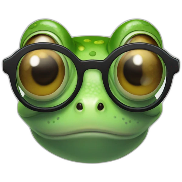 frog with glasses emoji