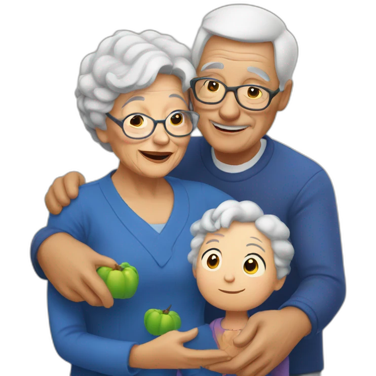 New Year with Grandma emoji