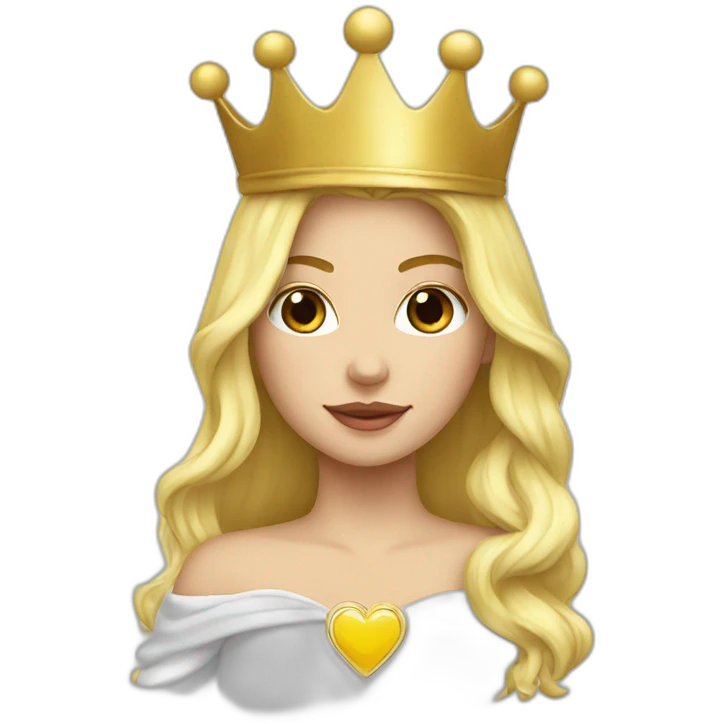 blond princess white with crown hoodie liquid emoji