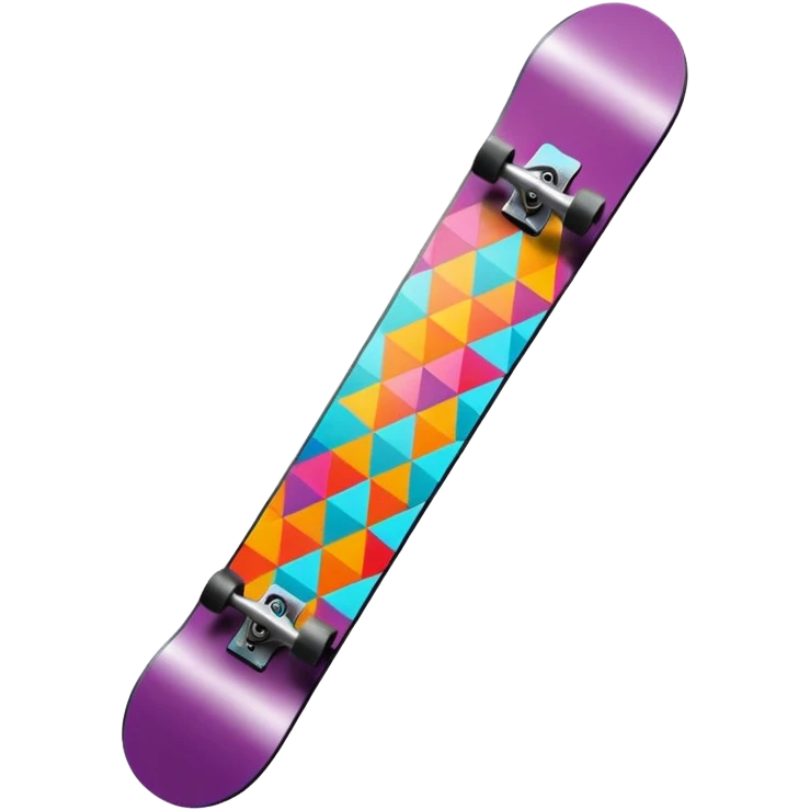 colorful patterned snowboard emoji