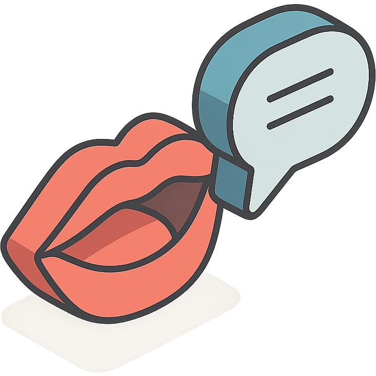 рот говорит текст emoji