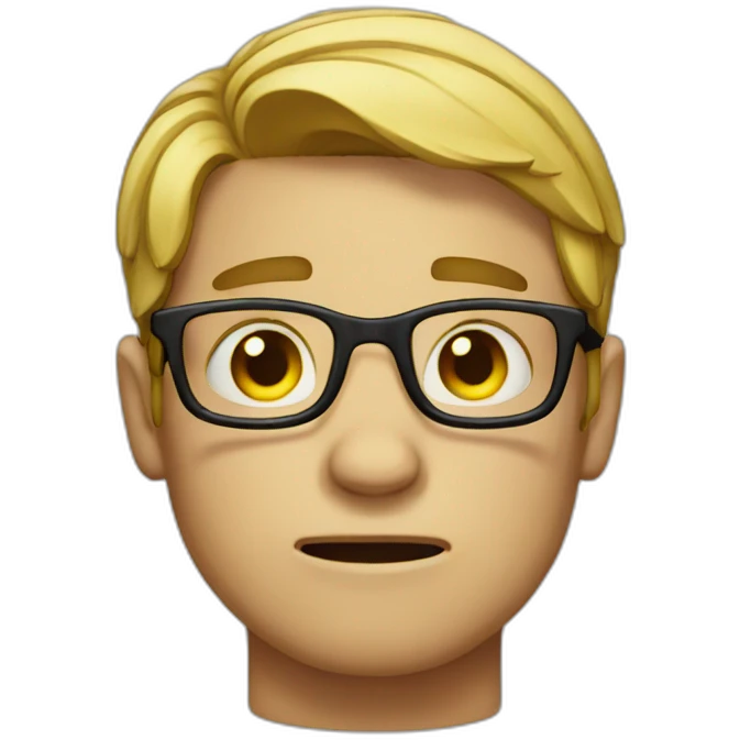 Nerd crying emoji