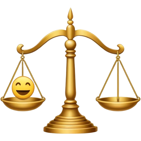 court emoji with justice symbol as scales and classical court architecture emoji