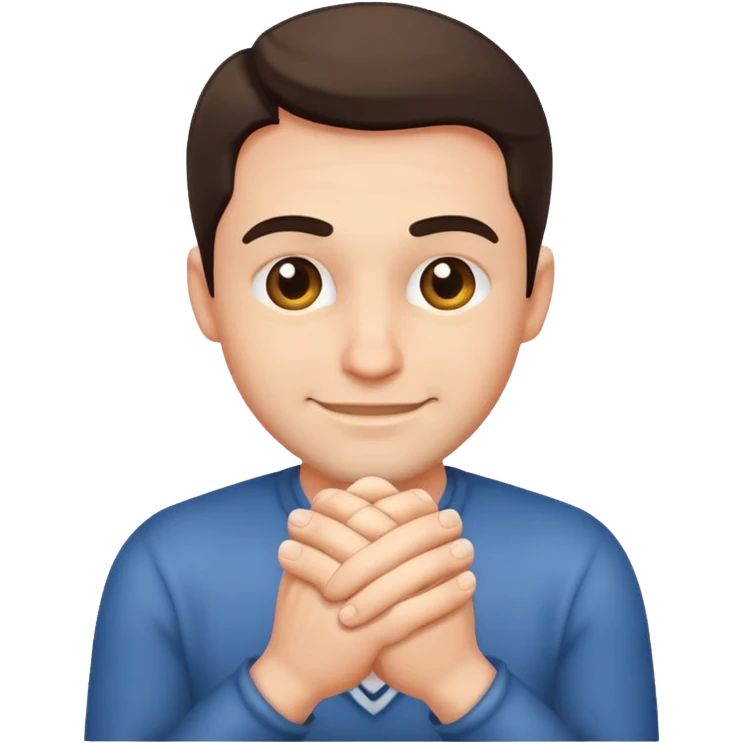 Devious man rubbing his hands together and smirking emoji