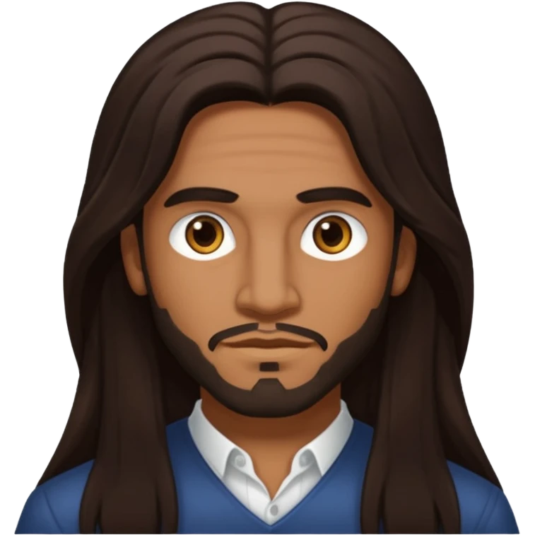 Antonio Te Maioha with dark brown long hair emoji