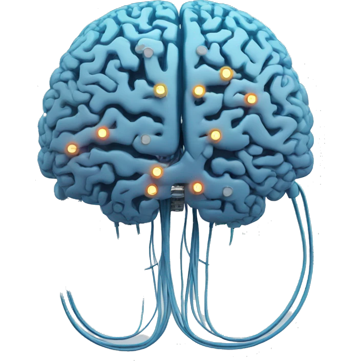 AI brain wires circuit emoji