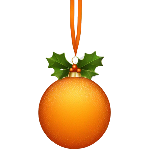 christmas decoration orange color emoji