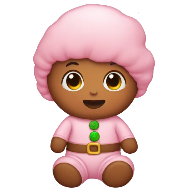 Baby pink ginger bread christmas emoji